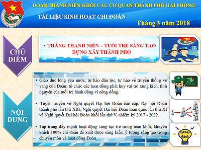 Tài liệu sinh hoạt chi đoàn 3 tháng đầu năm 2018